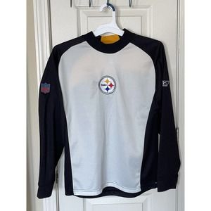 Reebok NFL Youth Long Sleeve Shirt Pittsburg Steelers Size 14/16 100% Polyester